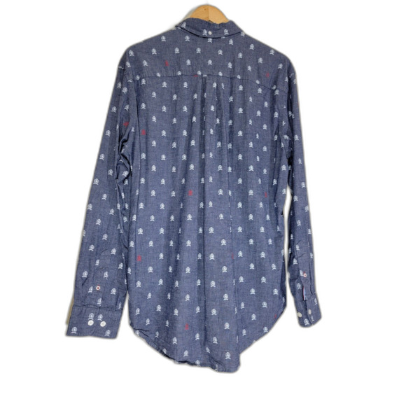 Tommy Hilfiger Stretch Men's AOP All Over Print Long Sleeve Button Shirt - XL - Picture 2 of 6